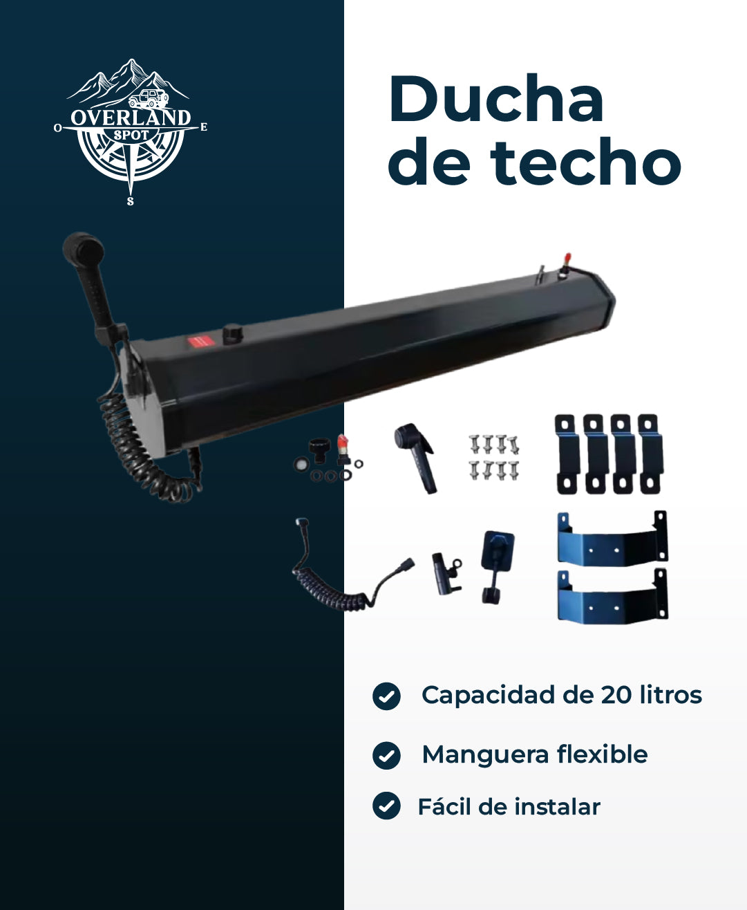 Ducha de techo Overland
