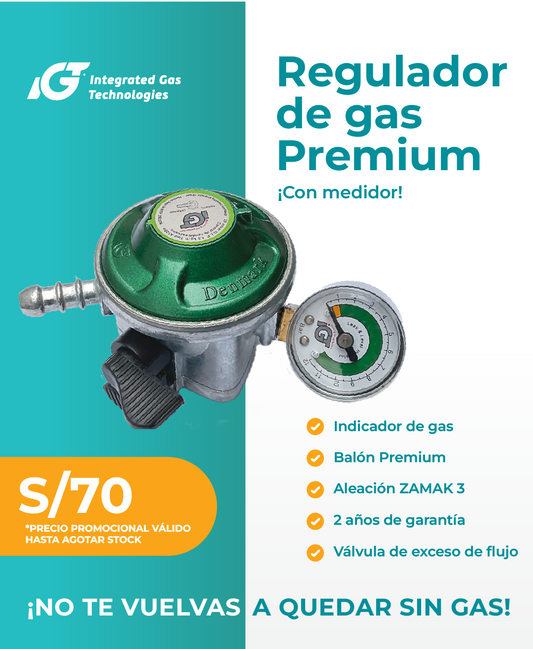 Regulador de gas con Medidor